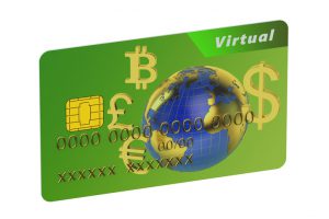 Virtual Credit Card isolated on white background